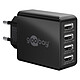 Goobay Chargeur multiport USB-A 30 W (Noir) Chargeur secteur 30 Watts 4 ports USB-A