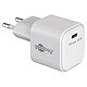 Cargador rápido USB-C Goobay PD GaN Nano 45W (Blanco). Cargador de red Power Delivery GaN USB-C de 45 W.