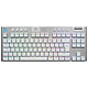 Logitech G G915X TKL Lightspeed White (Tactile Version). Wireless gaming keyboard - TKL format - tactile mechanical switches (GL Tactile switches) - LightSpeed technology - RGB backlighting with Lightsync technology - AZERTY, French .