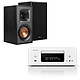 Denon RCD-N12DAB White + Klipsch R-51M. Connected micro-system - 2 x 65 Watts - CD/DAB+/HDMI ARC/USB - Wi-Fi/Bluetooth/AirPlay 2 - HEOS Multiroom - Google Assistant and Alexa compatible + Bookshelf speaker (per pair).