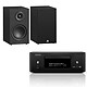 Denon RCD-N12DAB Black + Triangle Elara LN01 Matte Black. Connected micro-system - 2 x 65 Watts - CD/DAB+/HDMI ARC/USB - Wi-Fi/Bluetooth/AirPlay 2 - HEOS Multiroom - Google Assistant and Alexa compatible + Compact 50 W Bass-Reflex bookshelf speaker (per pair).