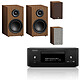 Denon RCD-N12DAB Black + Triangle Elara LN01 Oak with double grille. Connected micro-system - 2 x 65 Watts - CD/DAB+/HDMI ARC/USB - Wi-Fi/Bluetooth/AirPlay 2 - HEOS Multiroom - Google Assistant and Alexa compatible + Bookshelf speaker with double grille (per pair).