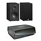 Denon HEOS Amp HS2 + Triangle Elara LN01 Matte Black. Wireless Stereo Amplifier - 2 x 70 Watts - HEOS Multiroom - Wi-Fi/Bluetooth/Ethernet - RCA/AUX/Optical - Hi-Res Audio Player + Bookshelf Speaker (Pair).