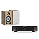 Marantz STEREO 70s Black + Triangle Comète Ez Light Oak. Integrated stereo amplifier 2 x 75 Watts - Hi-Res Audio - 3 HDMI 2.1 8K inputs - Wi-Fi/Bluetooth/Ethernet - DLNA - Multiroom - AirPlay 2 + Compact 80 W Bass-Reflex bookshelf speaker (pair).