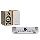 Marantz STEREO 70s Silver/Gold + Triangle Comète Ez Light Oak. Integrated stereo amplifier 2 x 75 Watts - Hi-Res Audio - 3 HDMI 2.1 8K inputs - Wi-Fi/Bluetooth/Ethernet - DLNA - Multiroom - AirPlay 2 + Compact 80 W Bass-Reflex bookshelf speaker (pair).