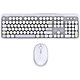 Mobility Lab Pure Color Combo (Grey). Wireless set - RF 2.4 GHz - membrane keys - optical sensor 1600 dpi - AZERTY French.