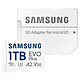 Samsung EVO Plus microSD 1Tb (2024) . Tarjeta de memoria microSDXC UHS-I U1 A1 Clase V10 de 1 TB + adaptador SD .