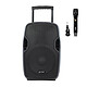 Gemini AS-12TOGO + GMU-M100 Black. Wireless speaker 750 Watts RMS - Bluetooth - with 1 wired microphone + Unidirectional (cardioid) wireless microphone - with 6.3 mm jack wireless receiver.