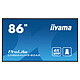 iiyama 85.6" LED - ProLite LH8664UHS-B2AG. 3840 x 2160 pixels 16:9 - IPS - Matt panel, Haze 25% - 1200:1 - 500 cd/m² - 8 ms - Android OS - HDMI/DisplayPort/DVI/VGA - Ethernet - Wi-Fi - Built-in speakers 2 x 16W - 24/7 - Black .