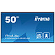 iiyama 50" LED - Prolite LH5060UHS-B1AG. Pantalla 4K UHD de 50" - 16:9 - VA - Panel mate, Haze 25% - 500 cd/m² - 4000:1 - 6,5 ms - HDMI - Ethernet - 2 altavoces de 10 W - 24/7.