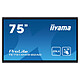 iiyama 75" LED - ProLite TE7514MIS-B2AG . Schermo multi-touch 4K UHD - 16:9 - VA - 450 cd/m² - 5000:1 - 8 ms - 24/7 - HDMI/DisplayPort/USB-C - Wi-Fi/Bluetooth - HP 2 x 18 W - Certificazione Android 13 Google EDLA - Nero.