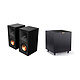 Klipsch R-50PM + R-8SW. 120 watt active bookshelf speaker with integrated Bluetooth (pair) + 50 watt subwoofer with 203mm driver .