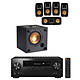 Pioneer VSX-935 Noir + Klipsch Reference Theater Pack 5.0 + R-8SW Ampli-tuner home cinéma 7.2 - 135W/canal - Dolby Atmos/DTS:X - Virtualisation surround - Hi-Res Audio - Dolby Vision/HDR10+ - 5x HDMI 2.1 HDCP 2.3 - Wi-Fi/Bluetooth/Ethernet - AirPlay 2 - Multiroom + Pack d'enceintes 5.0 et Caisson de graves 50W