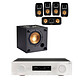 JBL MA310 Blanc + Klipsch Reference Theater Pack 5.0 + R-8SW Ampli Home Cinéma 5.2 - 60 Watts - HDMI 4K - HDR10 - Bluetooth + Pack d'enceintes 5.0 et Caisson de graves 50W