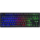 The G-Lab Keyz Caesium TKL Wireless (Noir) Clavier gaming sans fil - Format compact TKL - RF 2.4 GHz - Interrupteurs à membrane à faible temps de réponse - Rétroéclairage RGB - compatible PC, PS4, PS5 et Xbox - AZERTY, Français