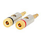 Review Nedis Set of 2 Gold Plated Banana Connectors .