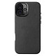DECODED Coque en cuir pour iPhone 16 Plus Noir Coque en cuir compatible MagSafe pour iPhone 16 Plus