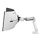 Ergotron HX desk arm with VHD pivot for ultra-wide curved screens - White . Adjustable desk arm for ultra-wide curved monitor up to 57" (17 kg) .