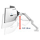 Review Ergotron HX desk arm with VHD pivot for ultra-wide curved screens - White .