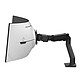 Ergotron HX desk arm with VHD pivot for ultra-wide curved screens - Black . Adjustable desk arm for ultra-wide curved monitor up to 57" (17 kg) .