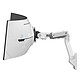 Ergotron HX wall arm with VHD pivot for ultra-wide curved screens - White . Adjustable wall arm for ultra-wide curved monitor up to 57" (17 kg) .