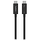 Belkin Cavo passivo Thunderbolt 4 - 1m (INZ003BT1MBK). Cavo Thunderbolt 4 - Da USB-C a USB-C - Ricarica 100W / Display 5K / Trasferimento dati 40 Gbit/s - Nero - 1 metro.