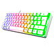 Spirit of Gamer Pro K2 (Blanc) Clavier filaire pour gamer - format TKL - interrupteurs semi-mécaniques - rétroéclairage RGB - AZERTY, Français