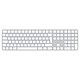 Apple Magic Keyboard avec Touch ID et pavé numérique - Français - Touches blanches Clavier sans fil avec pavé numérique Bluetooth rechargeable (AZERTY, Français) pour Mac avec puce Apple