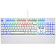 The G-Lab KEYZ Rubidium (Blanc) Clavier mécanique pour gamer - interrupteurs mécaniques rouges (switches Outemu Red) - rétroéclairage LED RGB - repose poignet - AZERTY, Français