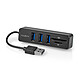 Nedis USB 2.0 Hub 3 Ports USB-A + Lecteur carte (micro)SD Hub USB 2.0 avec 3 ports USB-A 2.0 et lecteur carte mémoire microSD/SD