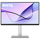 BenQ 27" LED - MA270U Ecran PC 4K - 3840 x 2160 pixels - 5 ms (gris à gris) - Format 16/9 - Dalle IPS - VESA DisplayHDR 400 - HDMI/USB-C - Pivot - Haut-parleurs - Argent