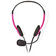 Nedis Portable Stereo Headset (Rose) Casque-micro - supra-auriculaire - stéréo - microphone rabattable - 2x jack 3.5 mm