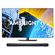 Philips 65OLED809/12 + JBL Bar SB510 TV OLED 4K 65" (164 cm) - 120 Hz - Dolby Vision/HDR10+ Adaptive - IMAX Enhanced - HDMI 2.1 - FreeSync/G-Sync Compatible - Wi-Fi/Bluetooth - Google TV - Google Assistant - Ambilight - Son 2.1 70W Dolby Atmos + Barre de son 3.1 200W