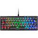 Mars Gaming MKMINIPRO Brown Switch (Black). Gaming keyboard - ultra-compact 60% size - brown mechanical switches - hot-swappable keys - RGB backlight - AZERTY, French .