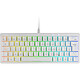 Mars Gaming MKMINIPRO Blue Switch (Blanc) Clavier gaming - format ultra-compact 60% - interrupteurs mécaniques bleus - touches hot-swappable - rétroéclairage RGB - AZERTY, Français