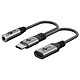 Avis Goobay Câble USB-C vers USB-C + Jack 3.5 mm (M/F) - 1.5 m - Noir/Gris