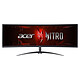 Acer 44.5" LED - Nitro XZ452CUVbemiiphuzx Ecran PC 5K - 5120 x 1440 pixels - 4 ms (gris à gris) - Format 32/9 - Dalle VA incurvée - 165 Hz - HDR 400 - FreeSync Premium Pro - HDMI/DisplayPort/USB-C - Réglage en hauteur - Noir