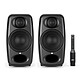 IK Multimedia iLoud Micro Monitor Pro Noir Enceintes de monitoring compactes sans fil - 50 Watts RMS - Bass Reflex - XLR/RCA - USB-C