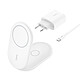 Belkin Chargeur Magsafe Qi2 15 W pour Iphone Stand et Airpods 2 en 1 - Blanc Socle de recharge 2-en-1 aimantée avec Qi2 (15 W)