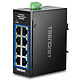 TRENDnet TI-GLC80 Switch industriel Rail DIN 8 ports Ethernet 10/100/1000 Mbps