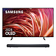 Samsung OLED TQ65S85D + JBL Bar SB510. 65" (163 cm) 4K OLED TV - 100 Hz/144 Hz - HDR10+ Gaming - Wi-Fi/Bluetooth/AirPlay 2 - HDMI 2.1/ALLM/FreeSync Premium Pro - Sound 2.0 20W - Dolby Atmos + Soundbar 3.1 200W Dolby Audio.