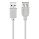 Goobay Câble rallonge USB 2.0 Type-A (1.80 m) Gris Câble rallonge USB 2.0 Type-A (Mâle /Femelle) - 1.80 mètre