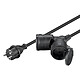 Nota Goobay Outdoor Double Extension Cord - 25 metri - Nero .