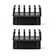 Nedis Set di 2 clip per cavi Click &amp; Go - 5 slot fino a 7,1 mm - Nero. Set di 3 clip 5 slot per cavi fino a 7,1 mm .