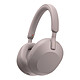 Sony WH-1000XM5 Rose Casque circum-aural fermé sans fil - Réduction de bruit active - Bluetooth 5.2/NFC - LDAC - Hi-Res Audio - Commandes tactiles - Micro - Autonomie 30h - Charge rapide