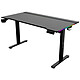 The G-Lab K-Desk Platinium Bureau pour gamer - longueur 140 cm - profondeur 75 cm - hauteur réglable électriquement 71-119 cm - support de casque et porte gobelet - rétroéclairage RGB