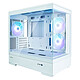 Zalman P30 V2 (Blanc) - Boîtier MiniTour avec panneau et façade en verre trempé et 3 ventilateurs ARGB