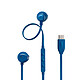 JBL Tune 305C USB-C Bleu Ecouteurs intra-auriculaires USB-C - Hi-Res Audio - Télécommande - Microphone