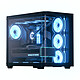 Aerocool P500C (Black). Mid-tower case with tempered glass panels and ARGB fans.