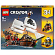 LEGO Creator 31109 Barco Pirata 3 en 1  Kit de construcción para jóvenes entusiastas de los piratas y los modelos de barcos - Fabuloso regalo de cumpleaños o Navidad para niños amantes de la aventura y el juego creativo 